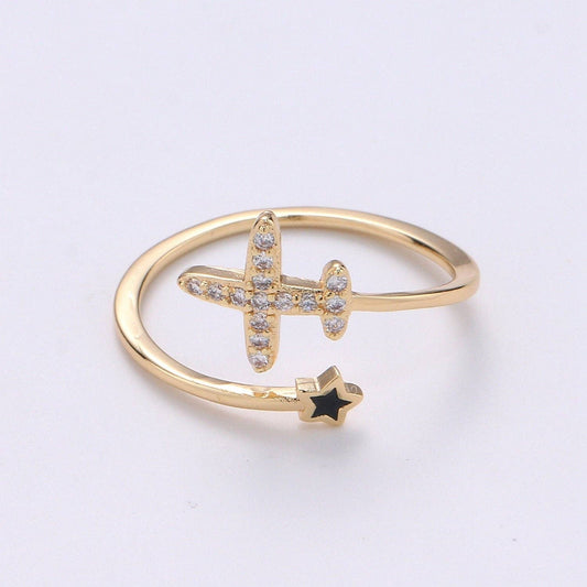 Dainty Airplane Ring